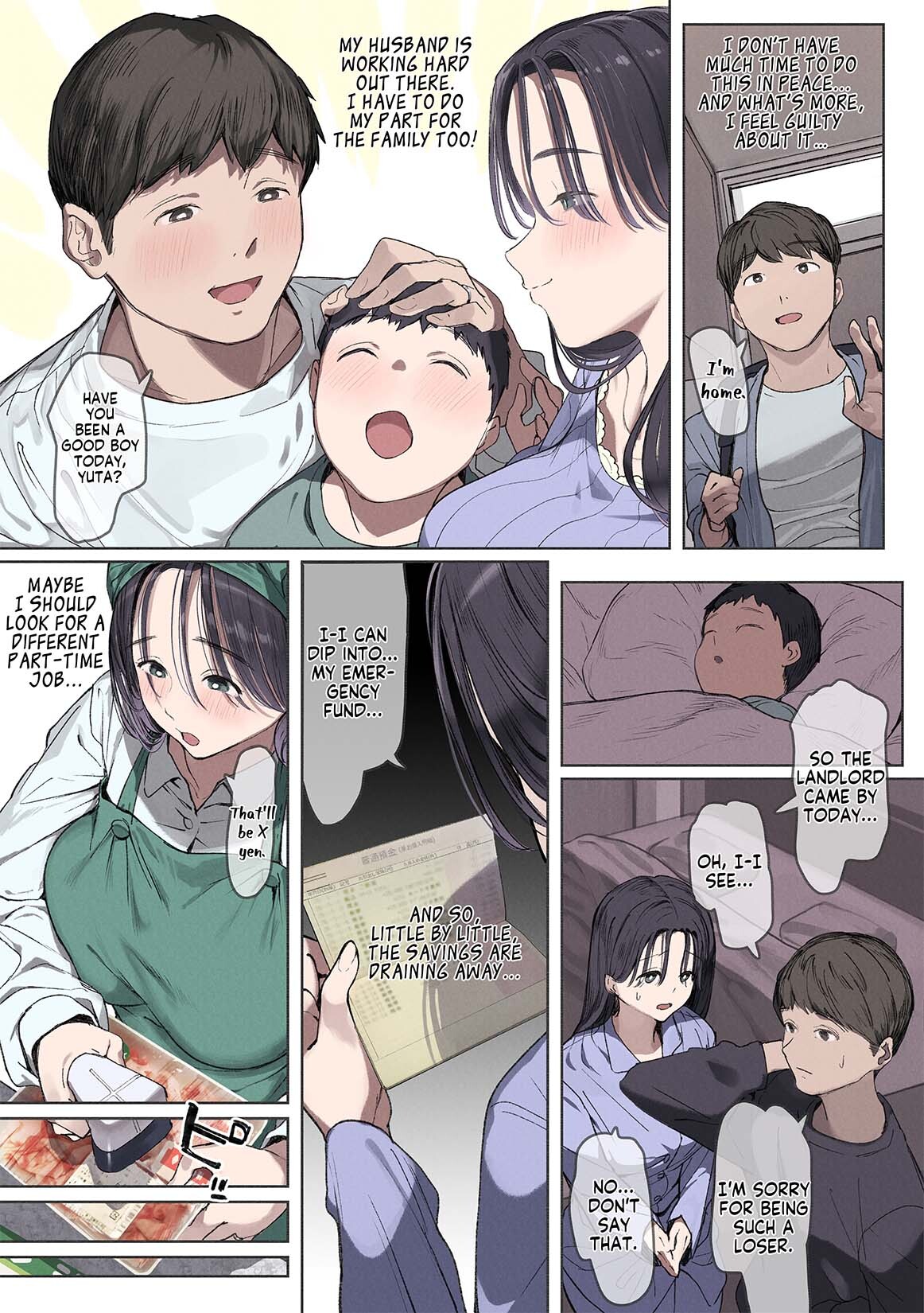 Hentai Manga Comic-I Can't Pay Rent This Month. [Desperate Housewife Chifuyu] I Became My Landlord's Mistress Behind My Husband's Back.-Read-9